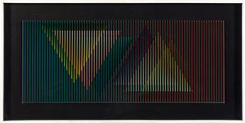 CARLOS CRUZ DIEZ Chromointerférence, Série Mariana 1.